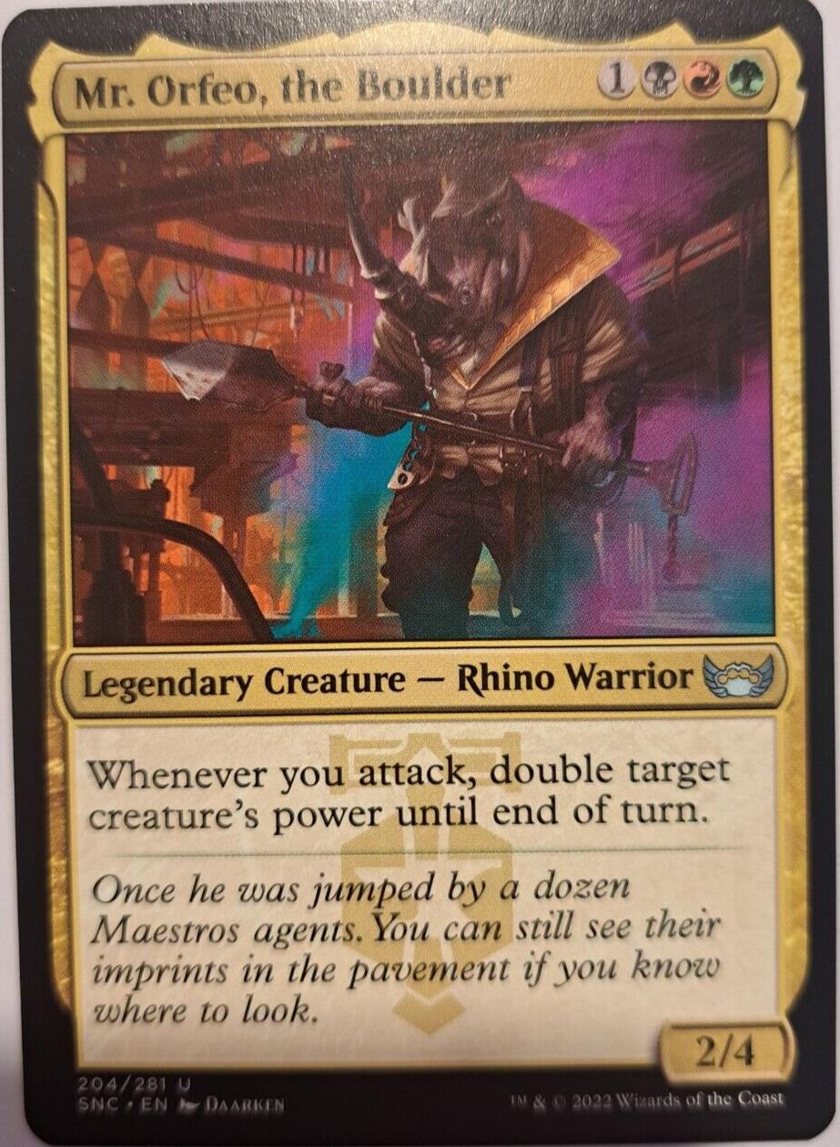 Mr. Orfeo, the Boulder - Streets of new Capenna - MTG