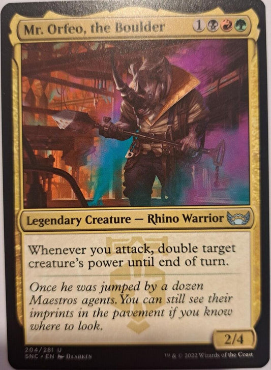 Mr. Orfeo, the Boulder - Streets of new Capenna - MTG