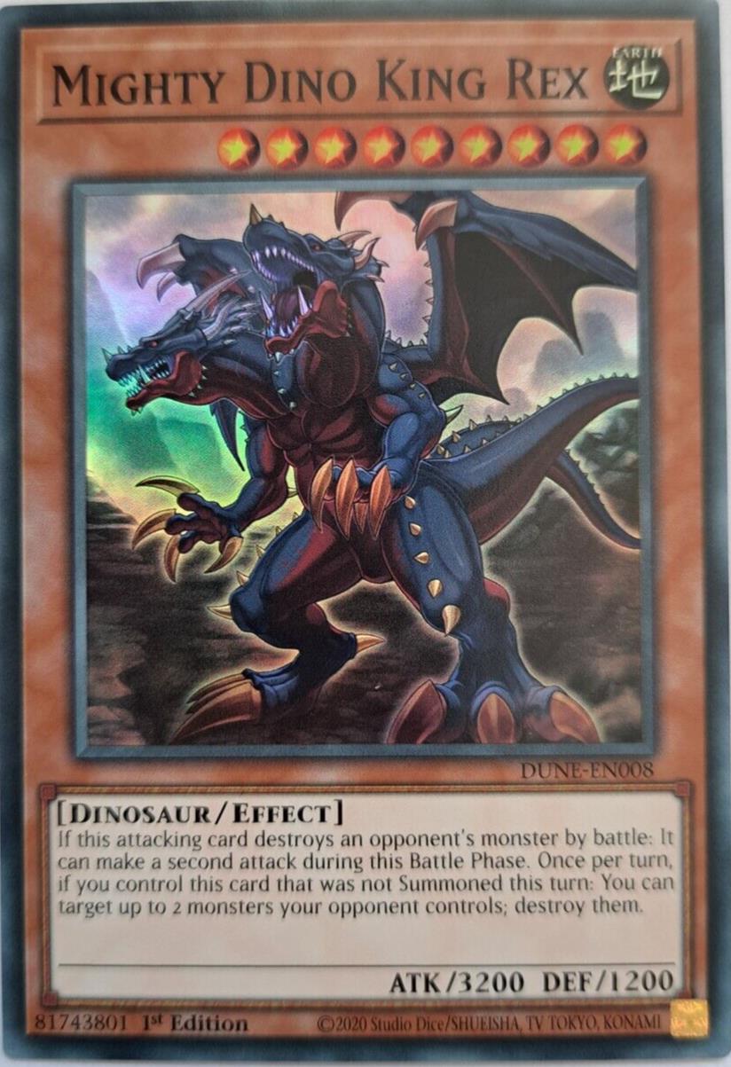 Mighty Dino King Rex - DUNE-EN008 - Super Rare - YuGiOh