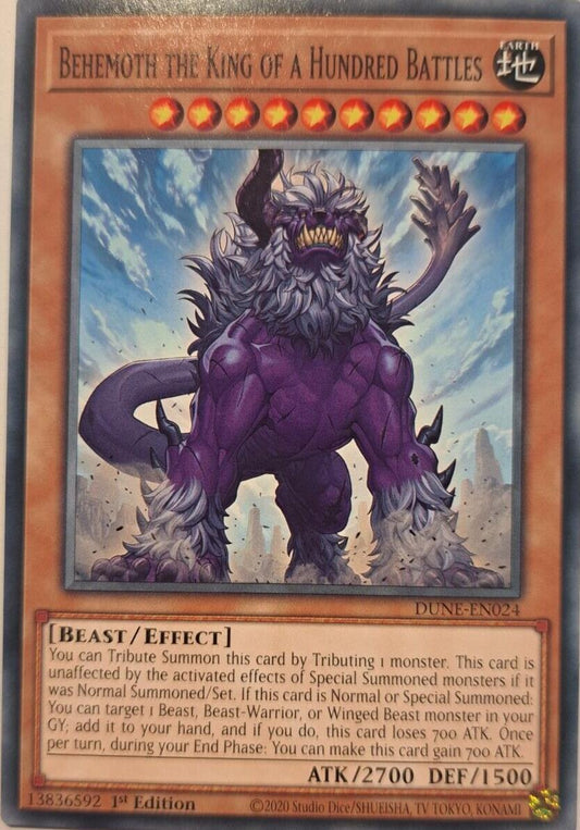 Behemoth The King Of A Hundred Battles - DUNE-EN024 - Common - YuGiOh