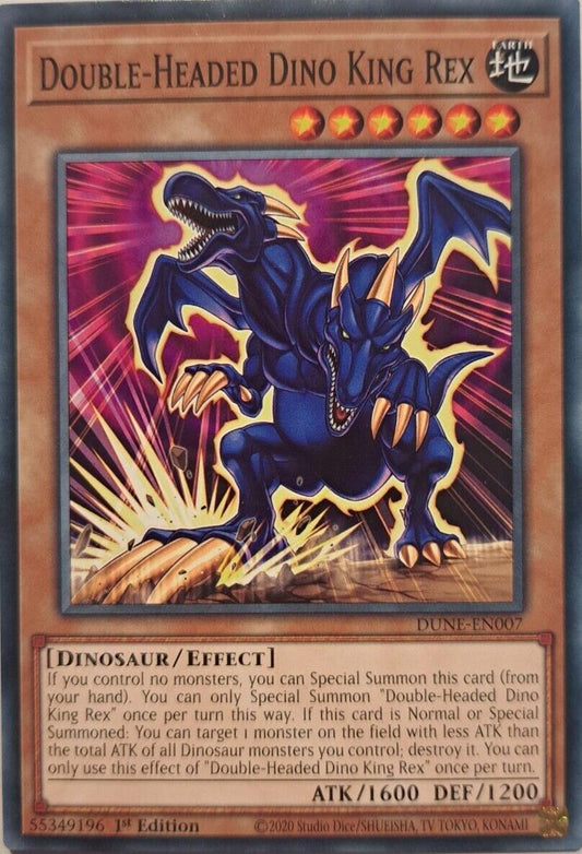 Double-Headed Dino King Rex - DUNE-EN007 - Common - YuGiOh