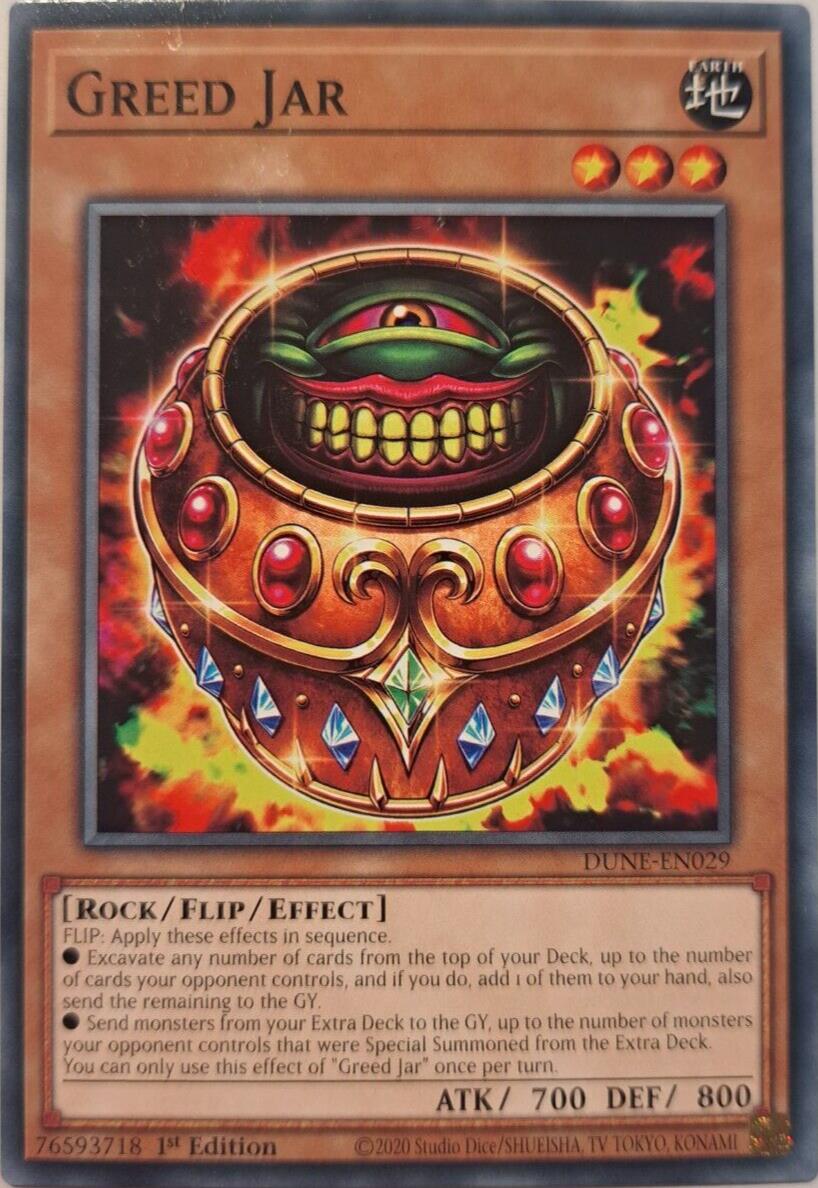 Greed Jar - DUNE-EN029 - Common - YuGiOh