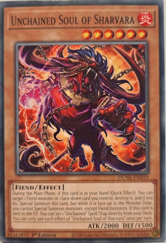 Unchained Soul Of Sharvara - DUNE-EN019 - Common - YuGiOh