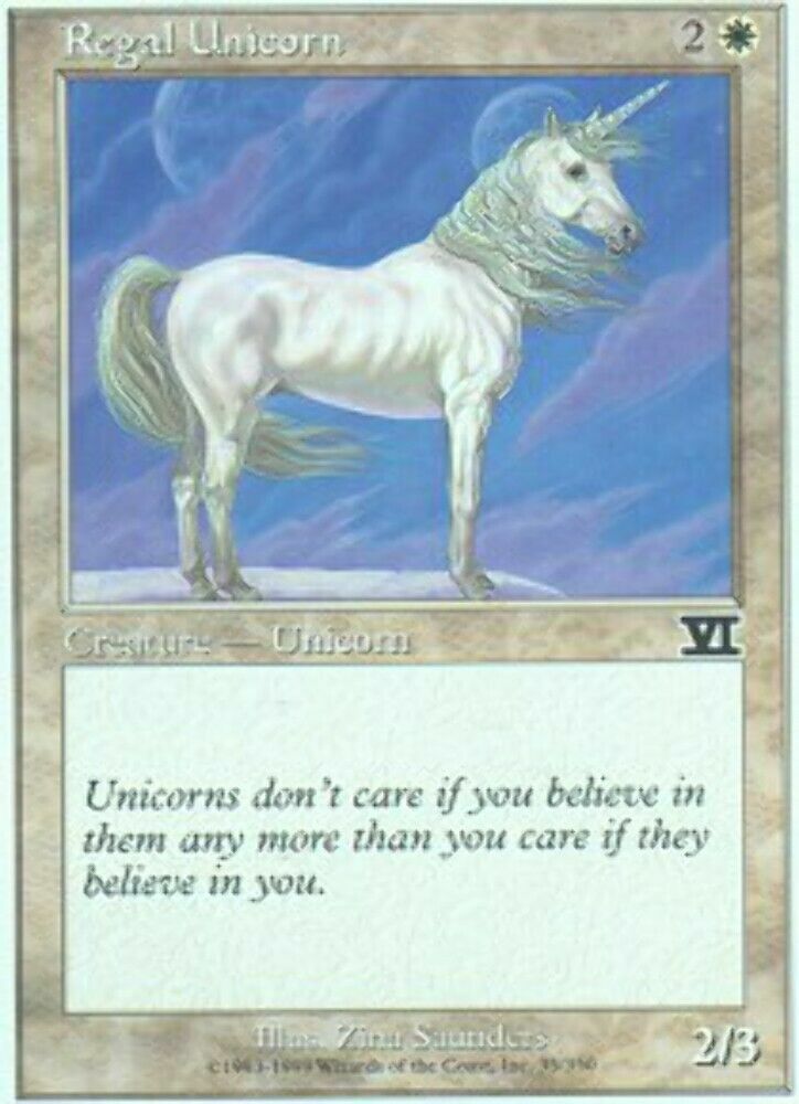 Regal Unicorn 6th Edition - MTG