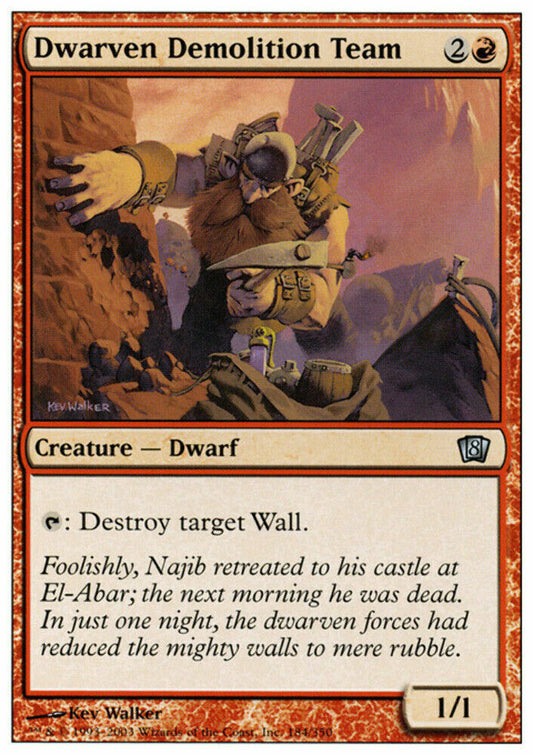 Dwarven Demolition Team 8th Edition - MTG