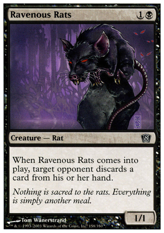 Ravenous Rats 8th Edition - MTG