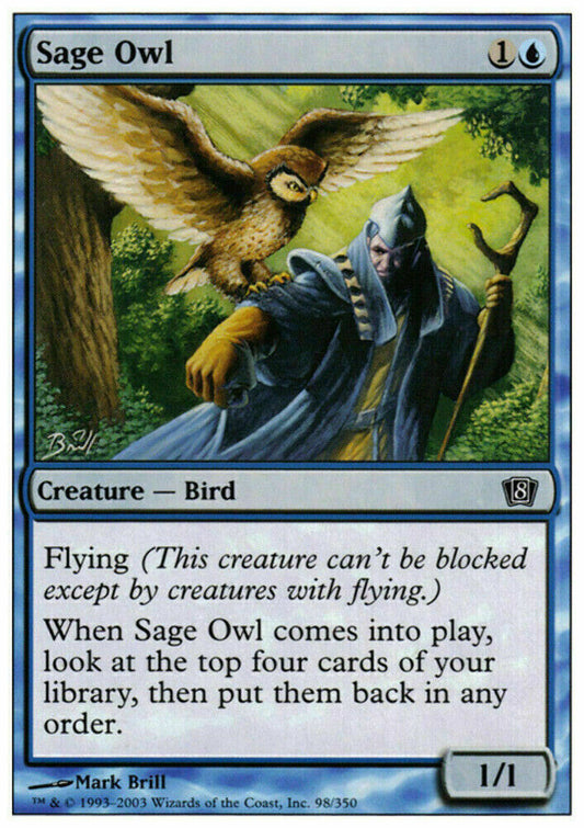 Sage Owl 8th Edition - MTG