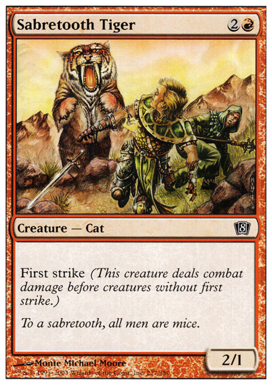 Sabretooth Tiger - 8th Edition - MTG