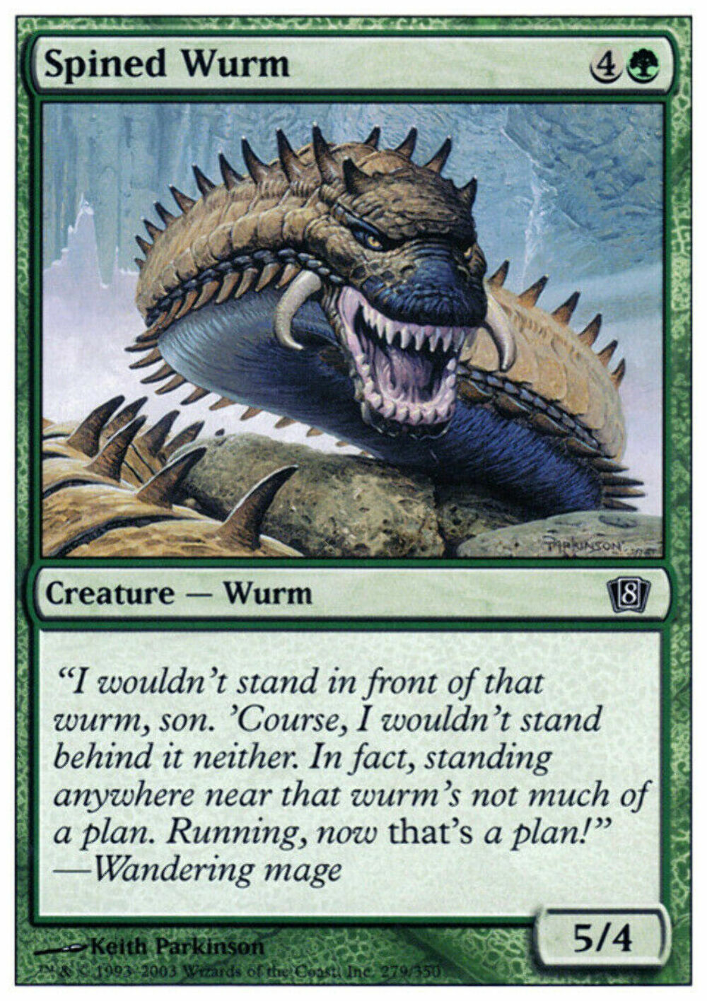 Spined Wurm 8th Edition - MTG