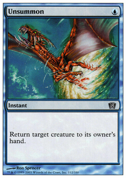 Unsummon 8th Edition - MTG