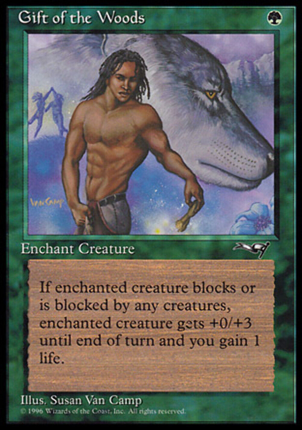 Gift of the Woods (Man/Wolf) Alliances - MTG