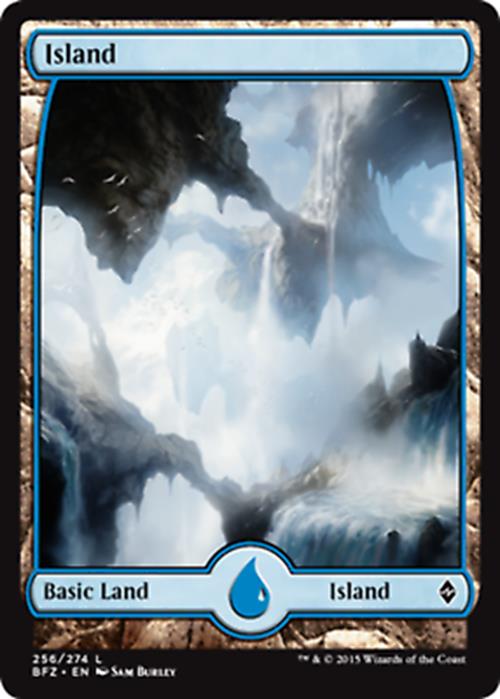 Island (256) (Full Art) Battle for Zendikar - MTG