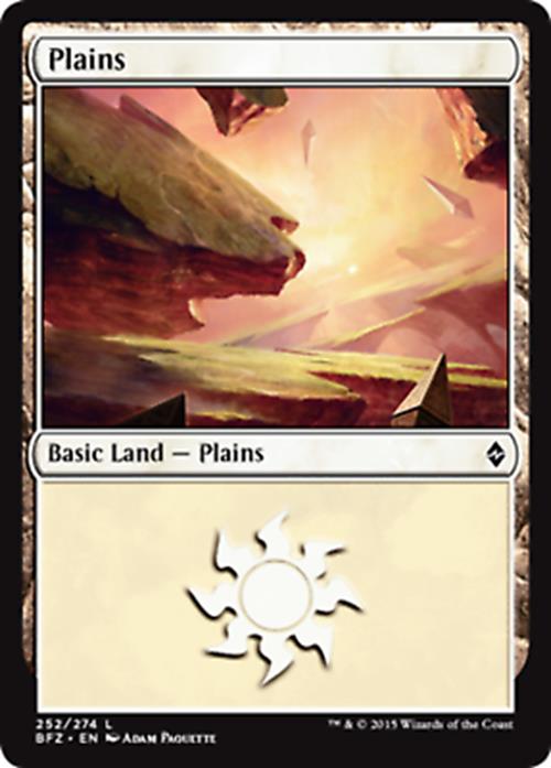 Plains (252) Battle for Zendikar - MTG