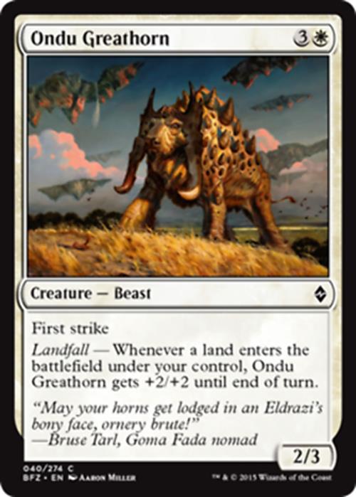 Ondu Greathorn Battle for Zendikar - MTG