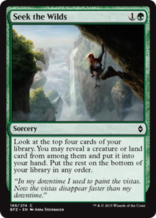 Seek the Wilds Battle for Zendikar - MTG