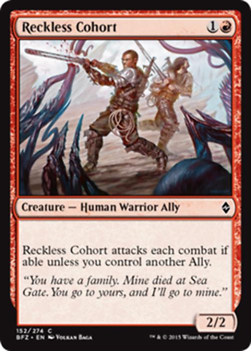 Reckless Cohort Battle for Zendikar - MTG