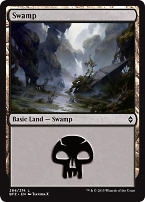 Swamp (264) Battle for Zendikar - MTG
