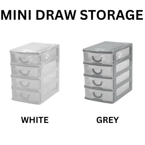 4 Tier Free Standing Desk Top Office Mini Draw Storage Jewellery Box