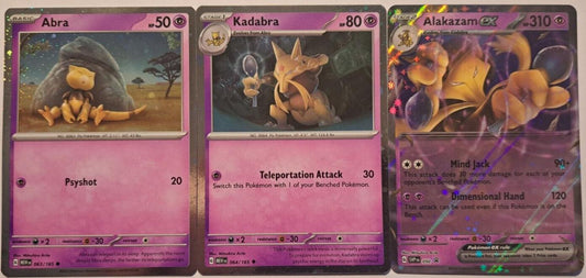 Pokémon Promos Alakazam EX Abra Kadabra - SVP 050 063 064