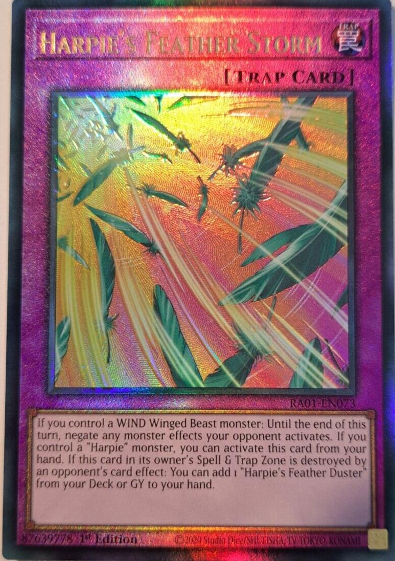 Harpie's Feather Storm RA01-EN073 - Ultimate Rare - YuGiOh