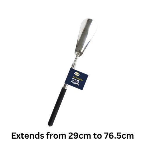SHOE HORN EXTENDABLE METAL HANDLE LONG REMOVER HANDHELD SHOES EASY GRIP UK STOCK