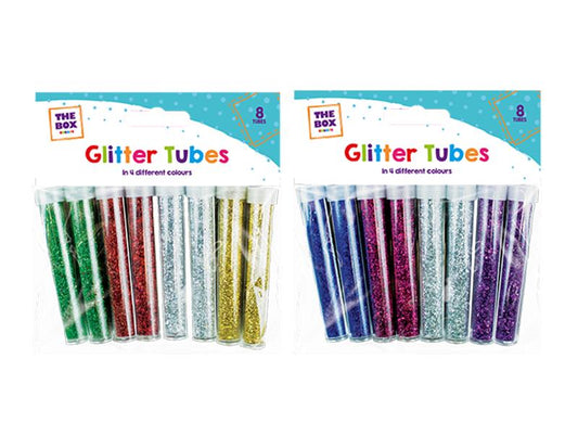 Glitter Tubes Creative Craft Card Making Kids Sparkle Decoupage Scrapbooks 16PK