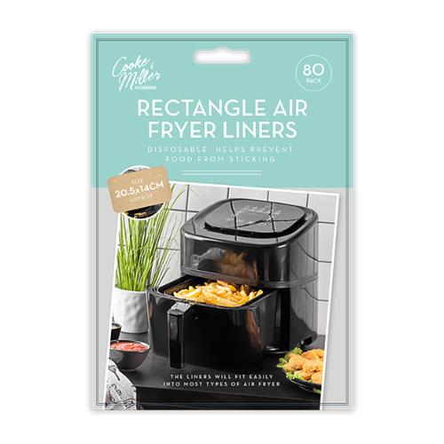 Air Fryer Disposable Liner Sheets Rectangle 14cm x 20.5cm 80 pack