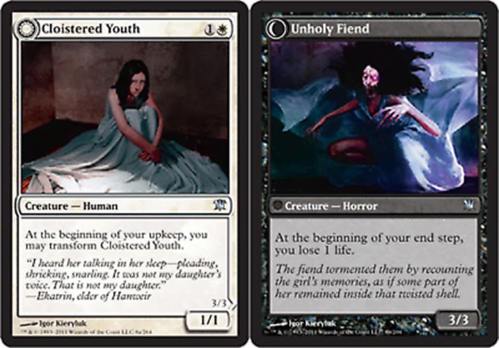 Cloistered Youth // Unholy Fiend Innistrad - MTG