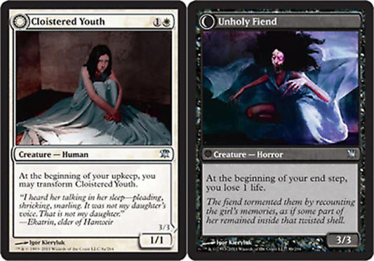 Cloistered Youth // Unholy Fiend Innistrad - MTG