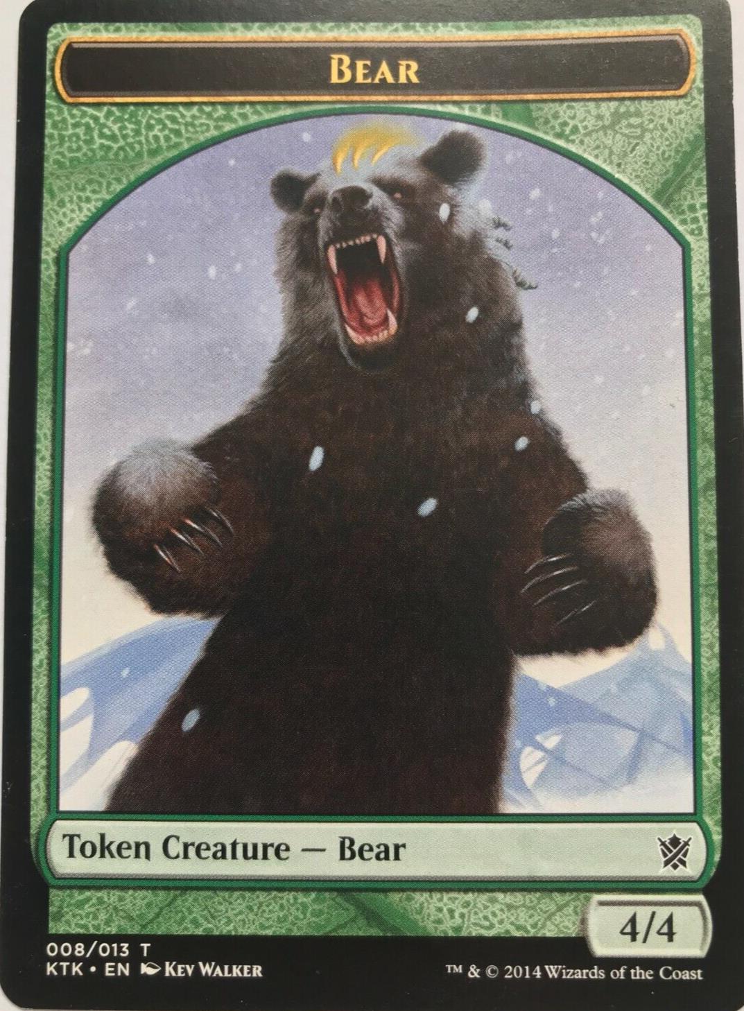 Bear Token (008) Khans of Tarkir - MTG
