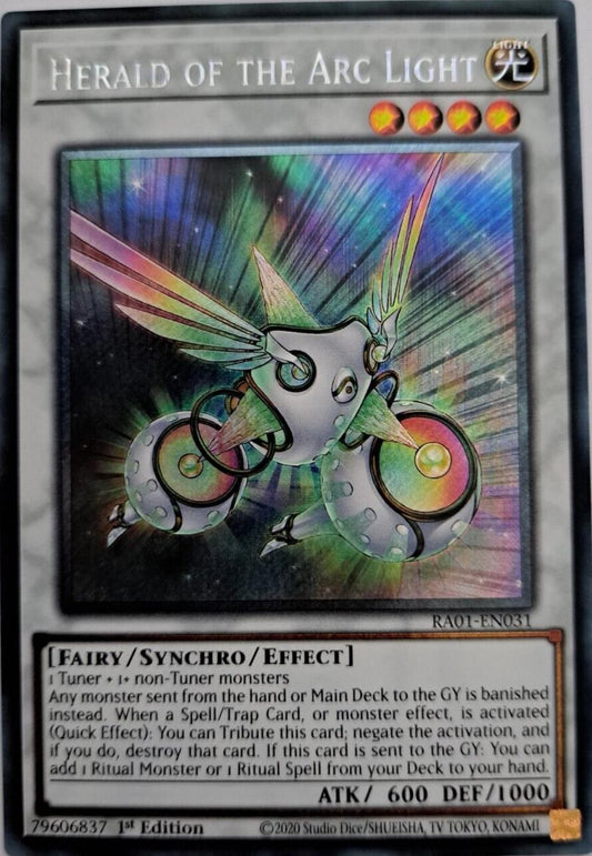 Herald Of The Arc Light RA01-EN031 - Platinum Secret Rare - YuGiOh