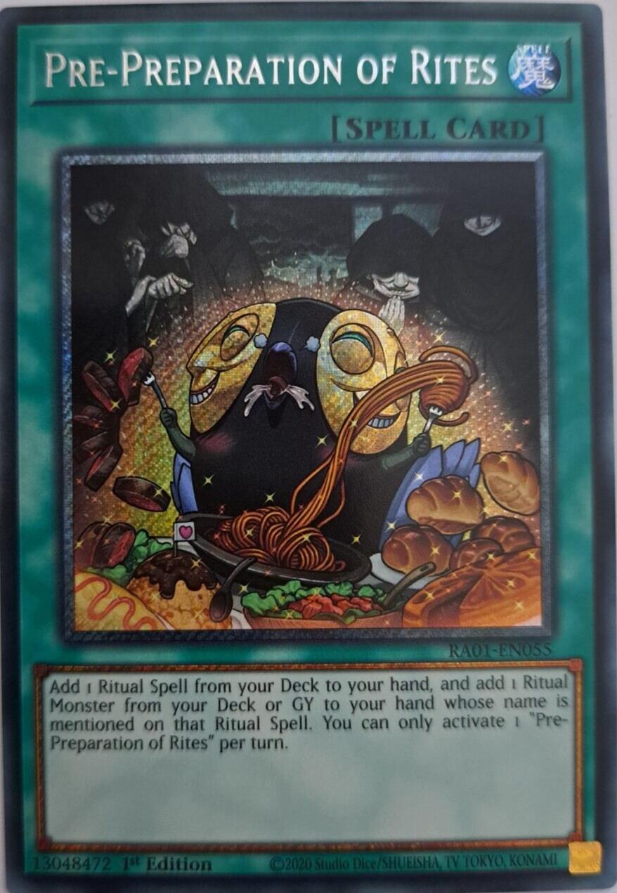 Pre-Preparation Of Rites RA01-EN055 - Platinum Secret Rare - YuGiOh