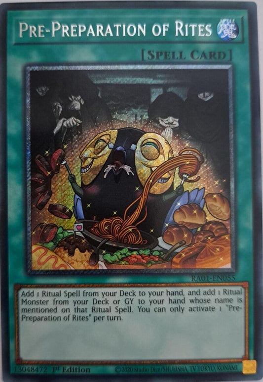 Pre-Preparation Of Rites RA01-EN055 - Platinum Secret Rare - YuGiOh