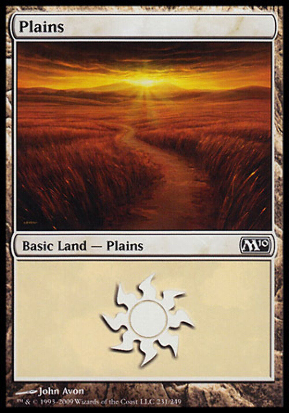 Plains (231) Magic 2010 - MTG
