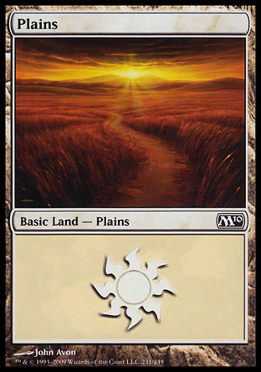 Plains (231) Magic 2010 - MTG