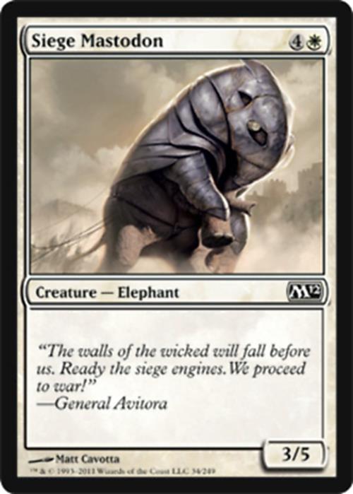 Siege Mastodon Magic 2012 - MTG