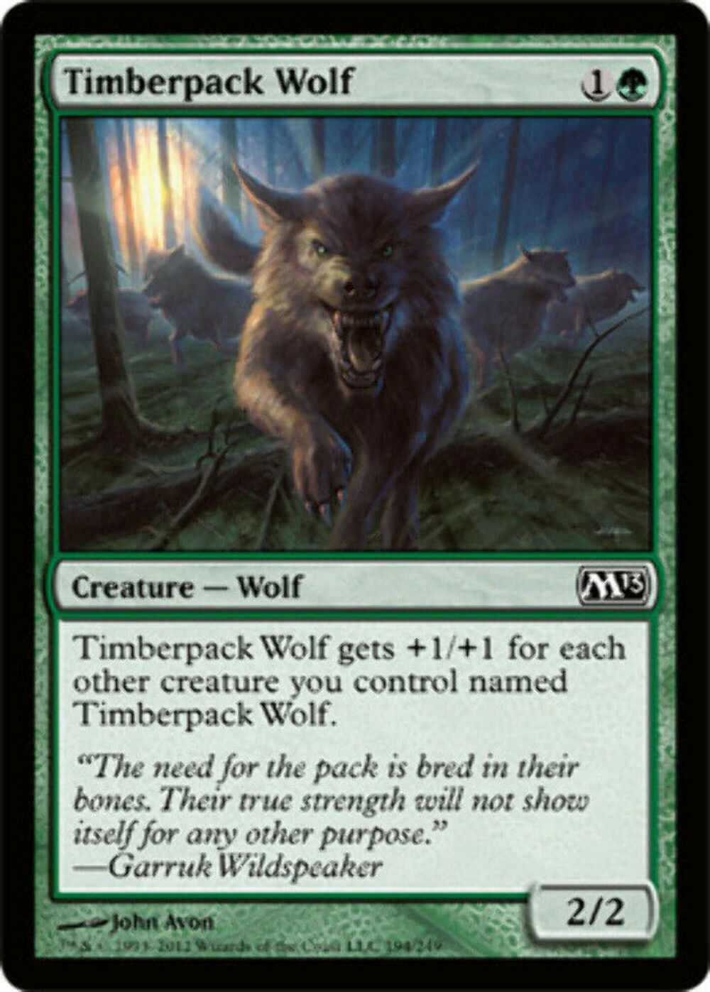 Timberpack Wolf Magic 2013 - MTG