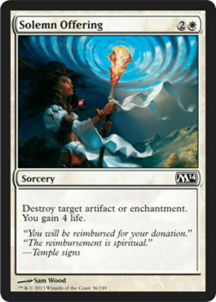 Solemn Offering Magic 2014 - MTG
