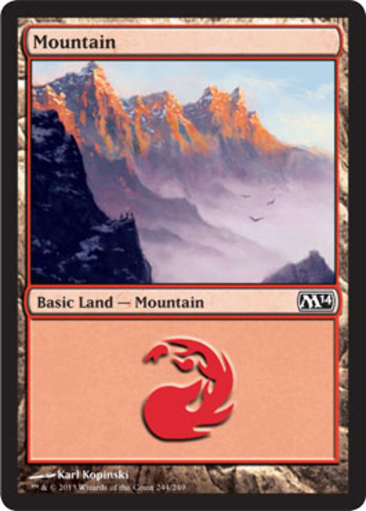 Mountain (244) - Foil Magic 2014 - MTG
