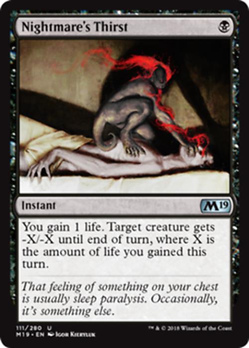 Nightmare's Thirst Core Set Magic 2019 - MTG