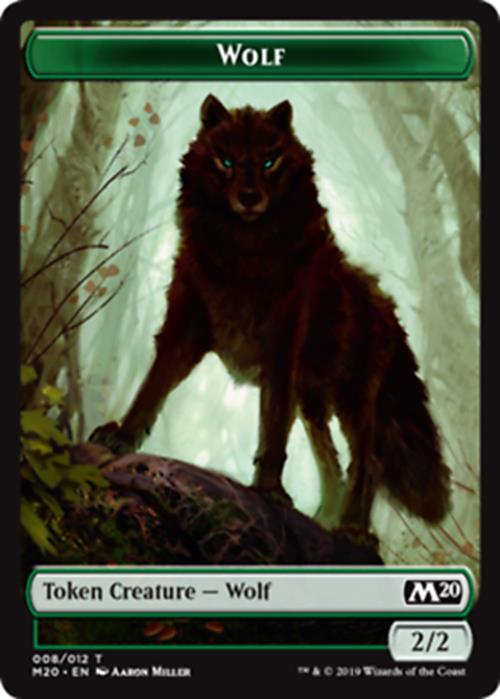 Wolf Token - Magic 2020 - MTG