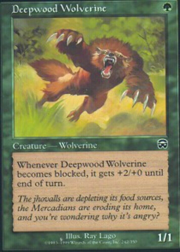 Deepwood Wolverine Mercadian Masques - MTG