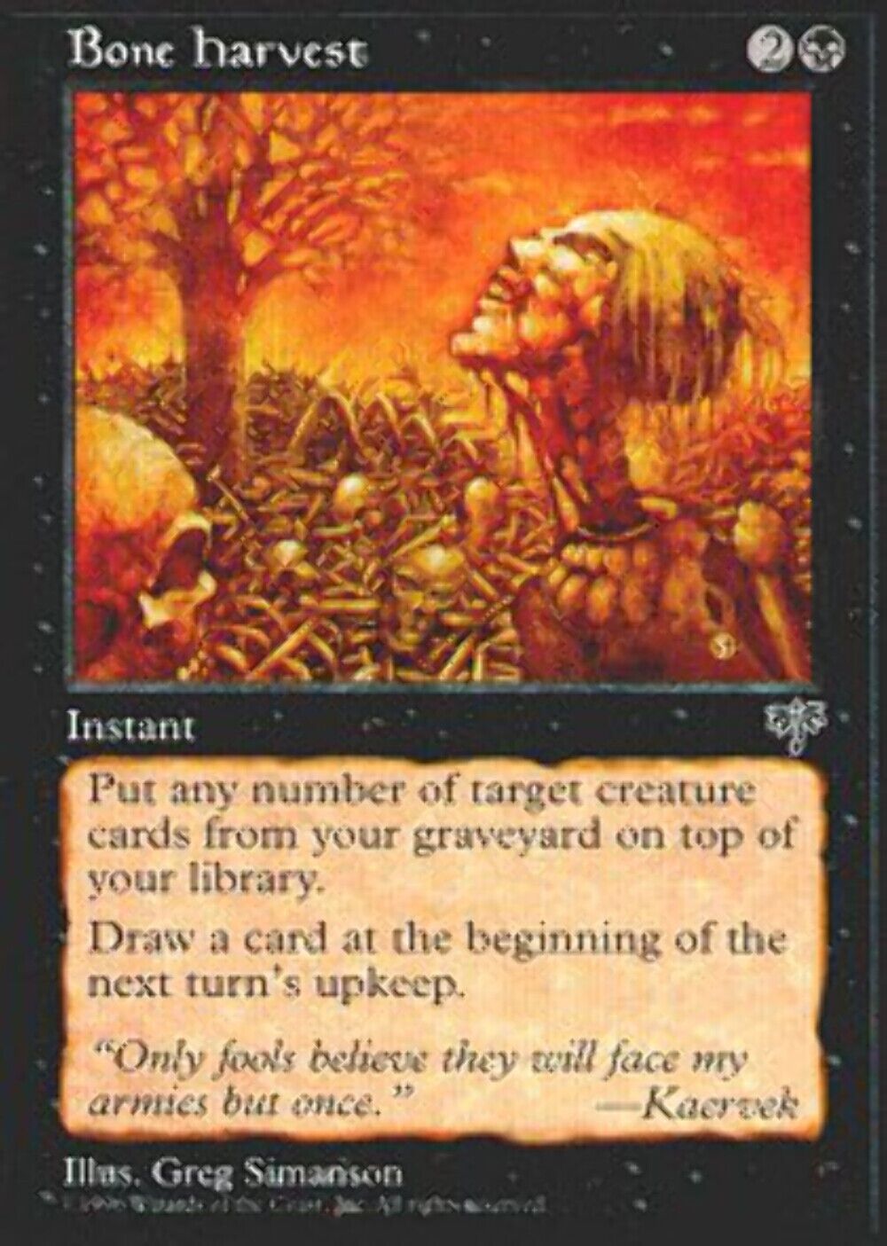 Bone Harvest Mirage - MTG