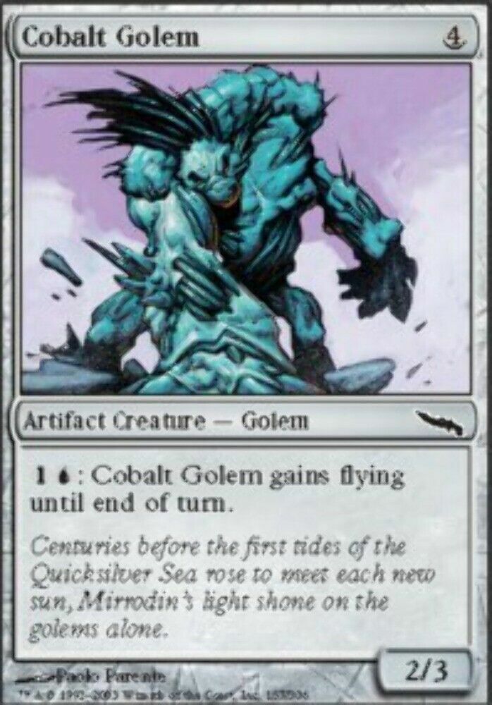 Cobalt Golem - Foil Mirrodin - MTG