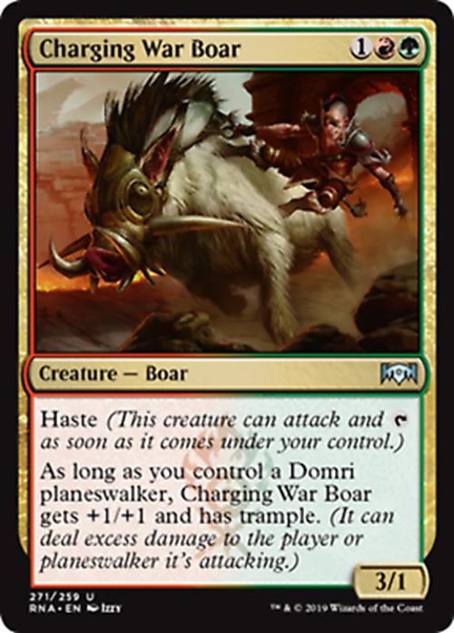 Charging War Boar - Planeswalker Deck Exclusive Ravnica Allegiance - MTG
