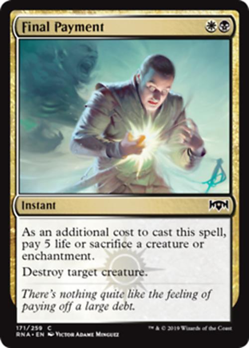 Final Payment Ravnica Allegiance - MTG