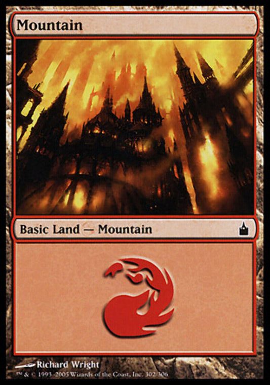 Mountain (302) - Ravnica City of Guilds - MTG