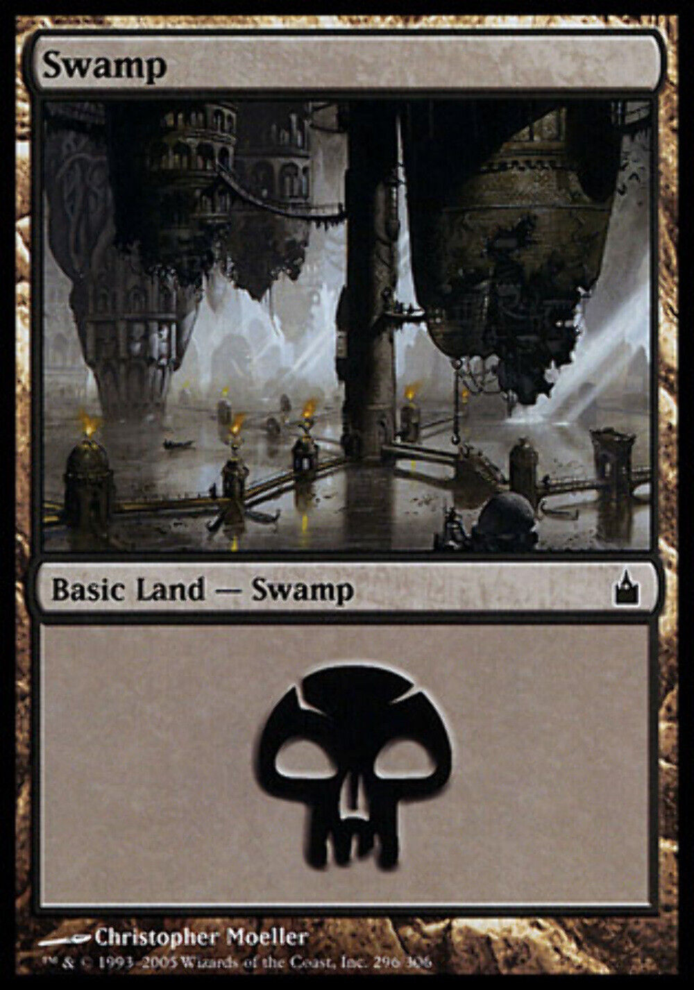 Swamp (296) - Foil - Ravnica City of Guilds - MTG