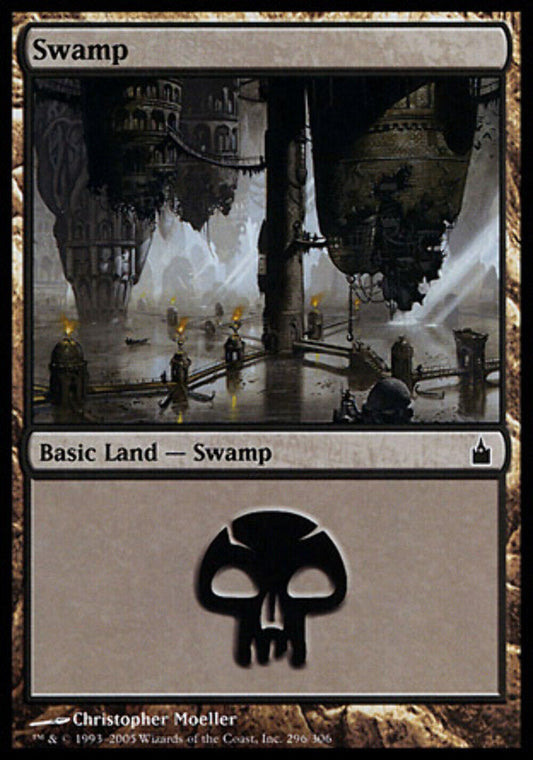 Swamp (296) - Foil - Ravnica City of Guilds - MTG