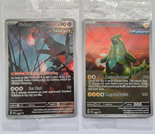 Flutter Mane 097 & Iron Thorns 098 - Black Star Promos - Pokemon Temporal Forces